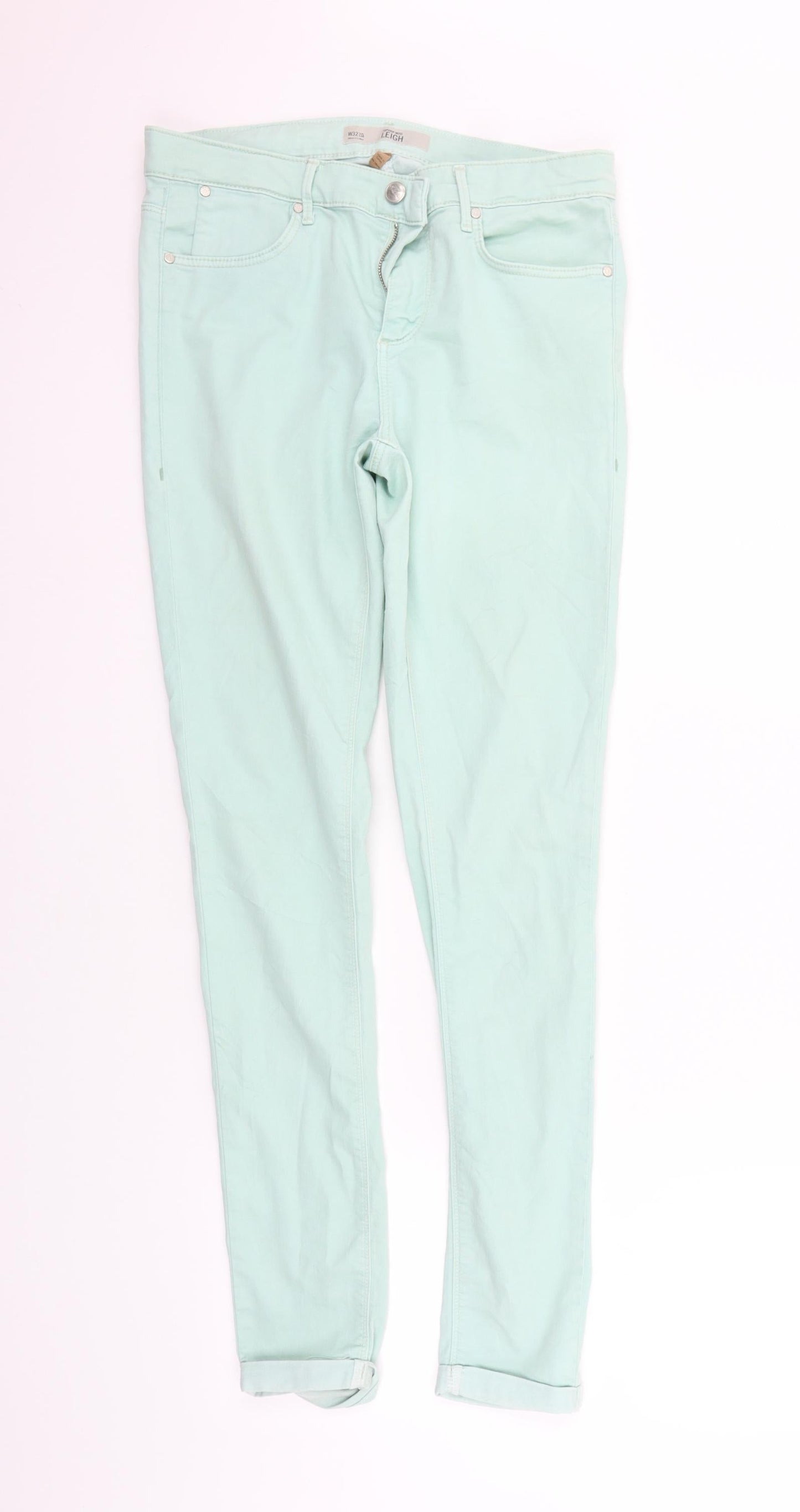Womens UK Size 32 in Topshop Regular Fit  Green Trousers
