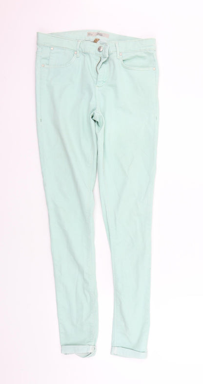 Womens UK Size 32 in Topshop Regular Fit  Green Trousers