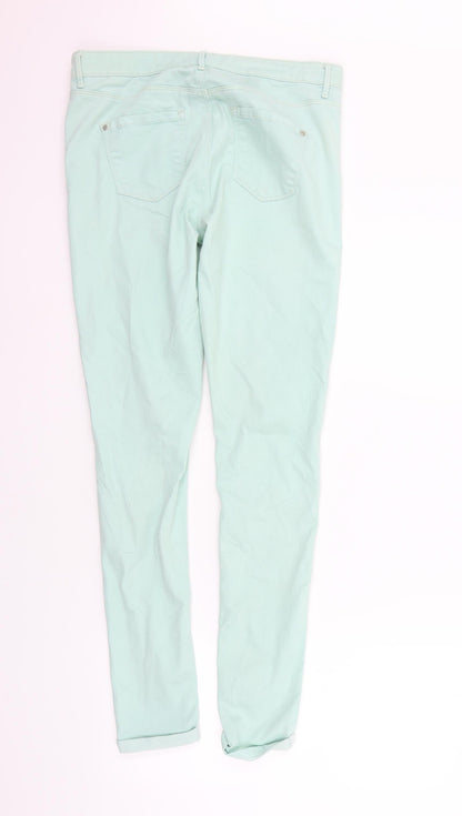 Womens UK Size 32 in Topshop Regular Fit  Green Trousers