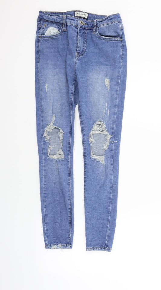 Queen hearts Womens Blue   Straight Jeans Size M L27 in