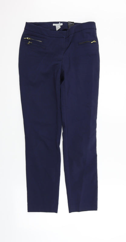 Womens UK Size 8 H&M Regular Fit  Blue Trousers