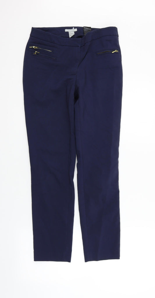 Womens UK Size 8 H&M Regular Fit  Blue Trousers