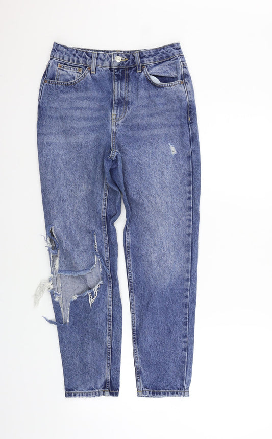 Topshop Womens Blue   Straight Jeans Size 26 in L30 in