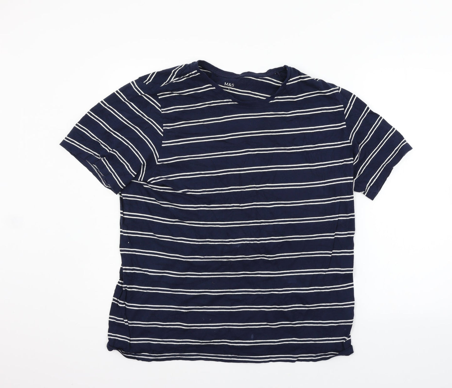 Womens UK Size L Marks and Spencer Blue Basic Polo