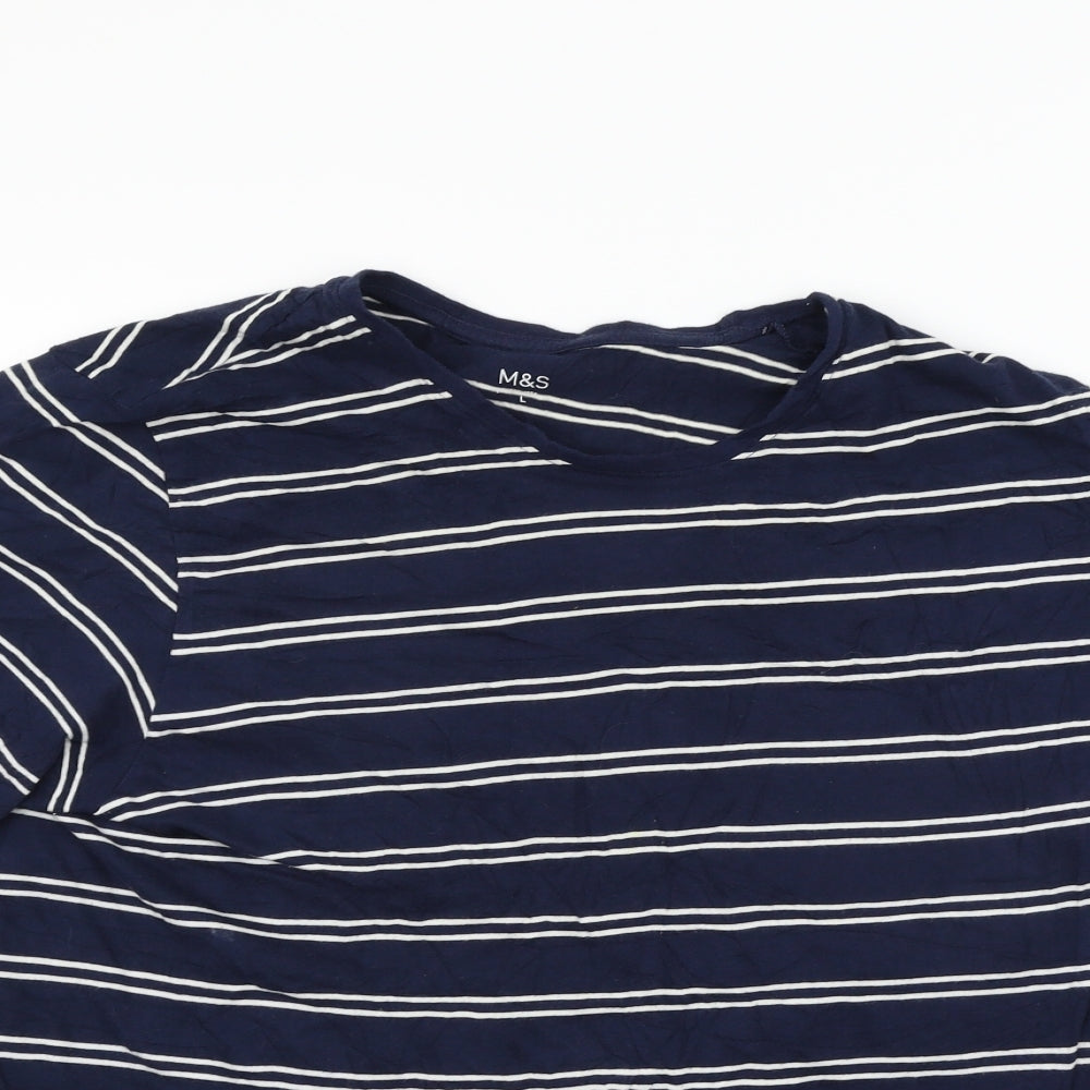 Womens UK Size L Marks and Spencer Blue Basic Polo