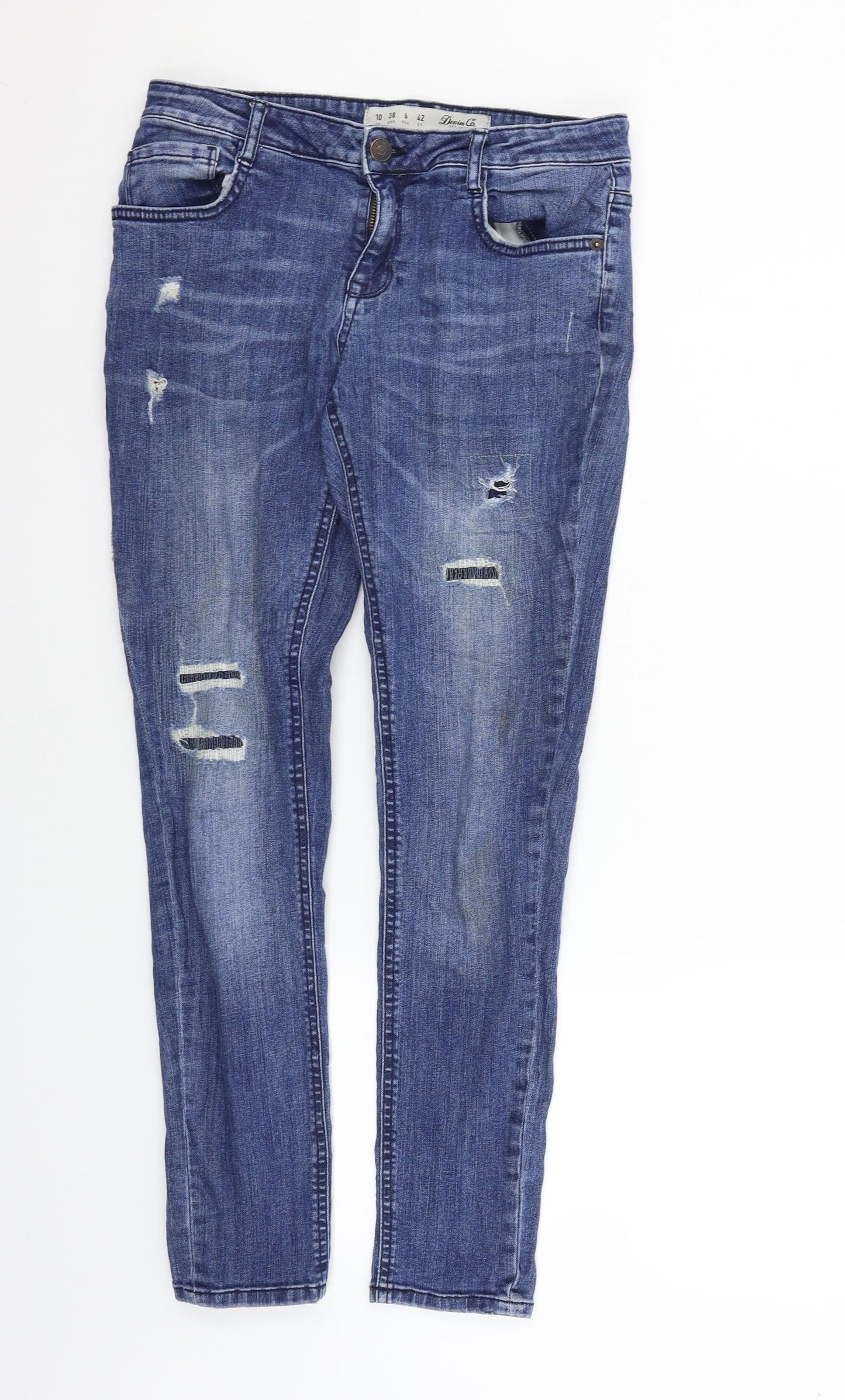 Denim & Co. Womens Blue   Straight Jeans  L27 in