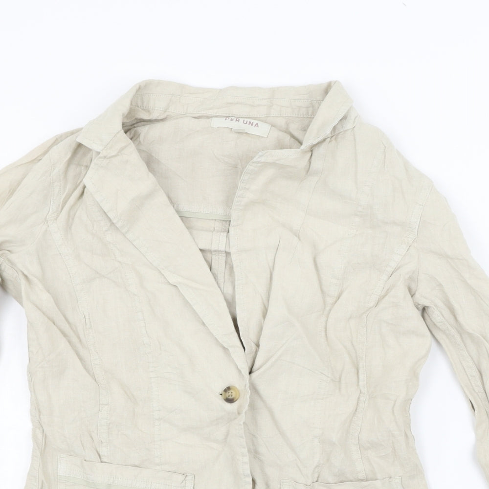 Womens UK Size 10 Per Una Beige Jacket