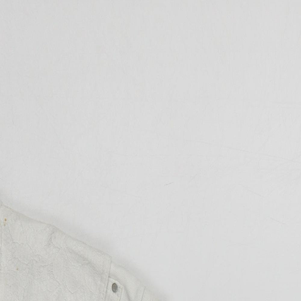 Miss Selfridge Womens White   Cut-Off Shorts Size 4