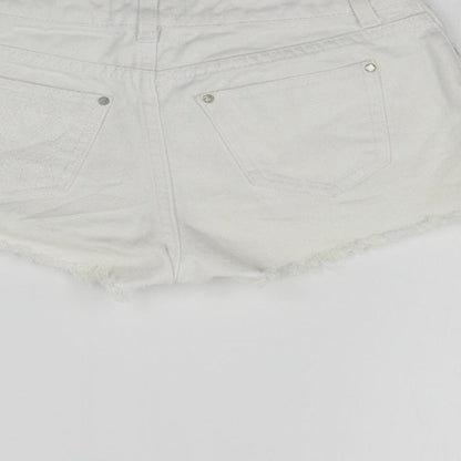 Miss Selfridge Womens White   Cut-Off Shorts Size 4