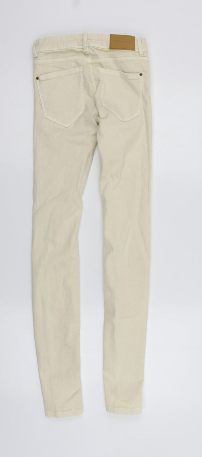 Womens UK Size 6 Zara Regular Fit  Beige Trousers