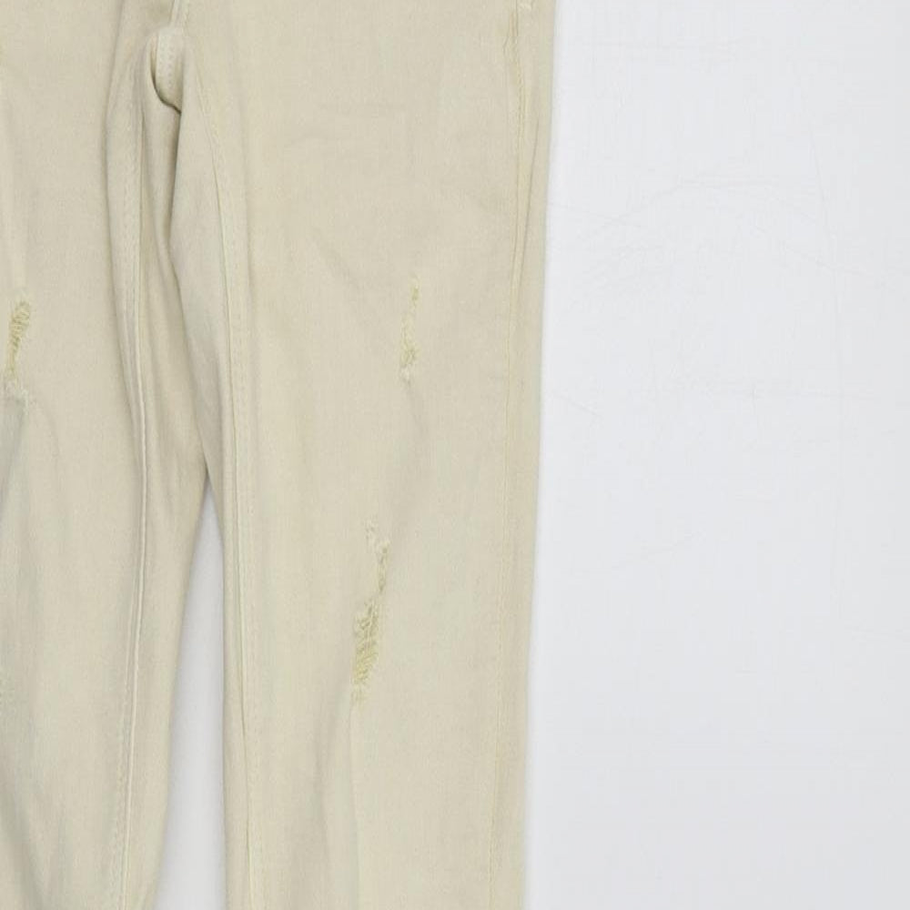 Womens UK Size 6 Zara Regular Fit  Beige Trousers