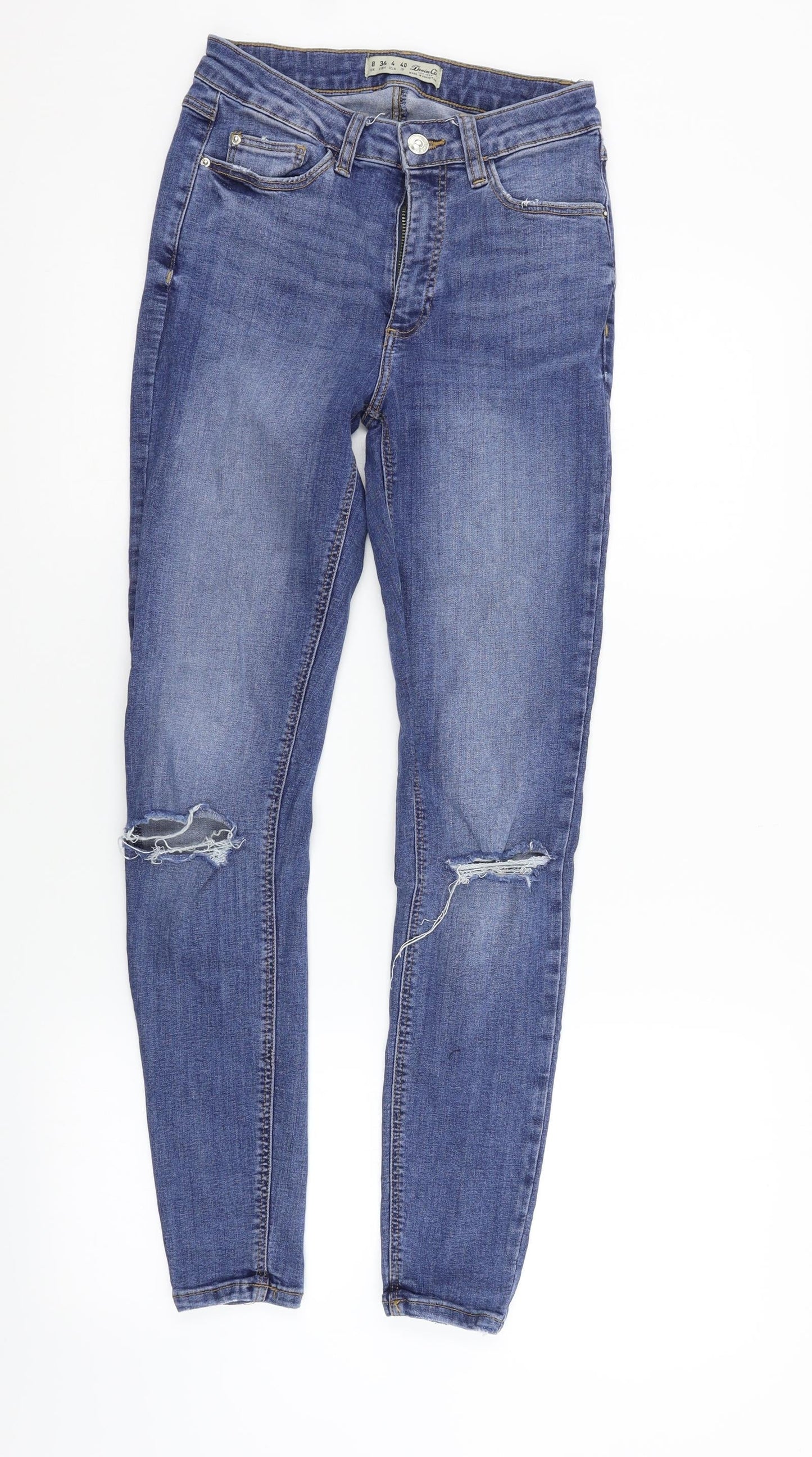 Womens UK Size 8 deniem co Regular Fit Straight Blue Jeans