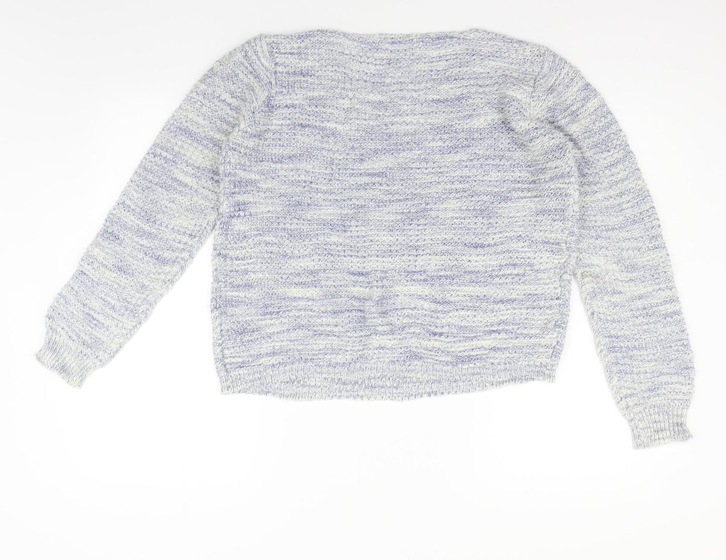 Womens UK Size M Papaya Blue Pullover Jumper