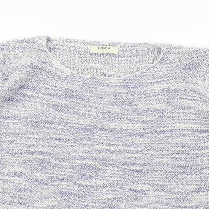 Womens UK Size M Papaya Blue Pullover Jumper