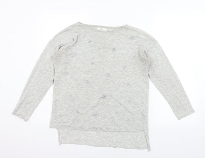 John Lewis Womens Grey   Henley Jumper Size S  - washable marks