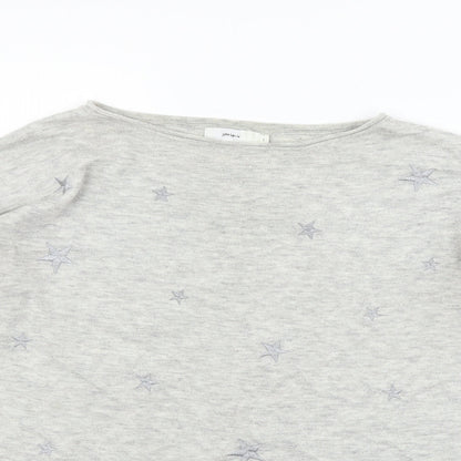 John Lewis Womens Grey   Henley Jumper Size S  - washable marks