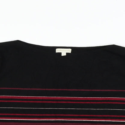 Monsoon Womens Black Striped  Pullover Jumper Size L