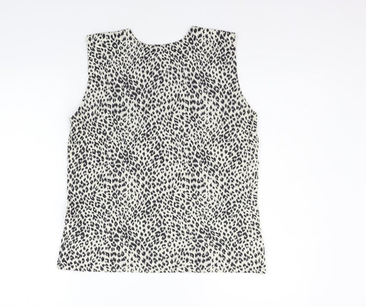 George Womens Grey Animal Print  Pullover Jumper Size XL