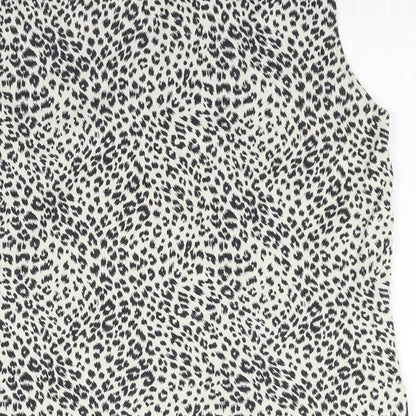 George Womens Grey Animal Print  Pullover Jumper Size XL