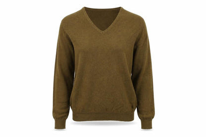 Womens UK Size M H&M Brown Henley Jumper