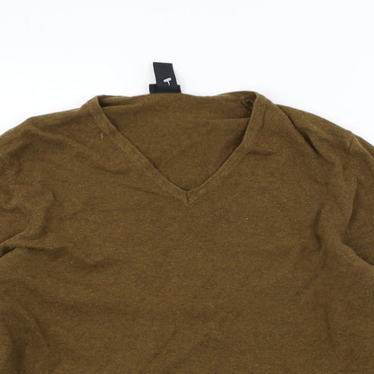 Womens UK Size M H&M Brown Henley Jumper
