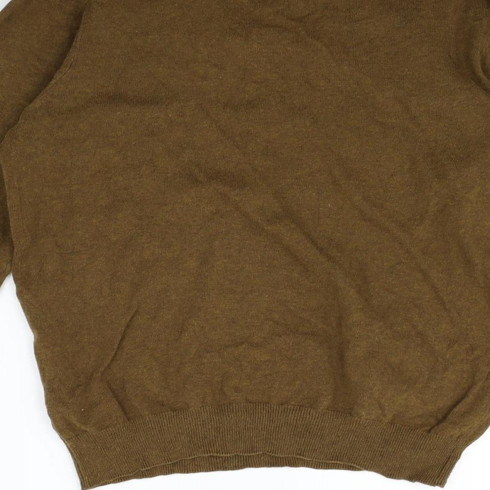Womens UK Size M H&M Brown Henley Jumper