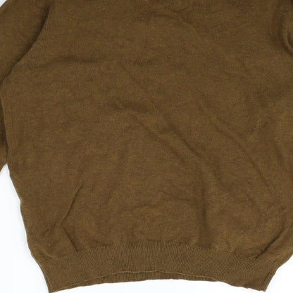Womens UK Size M H&M Brown Henley Jumper
