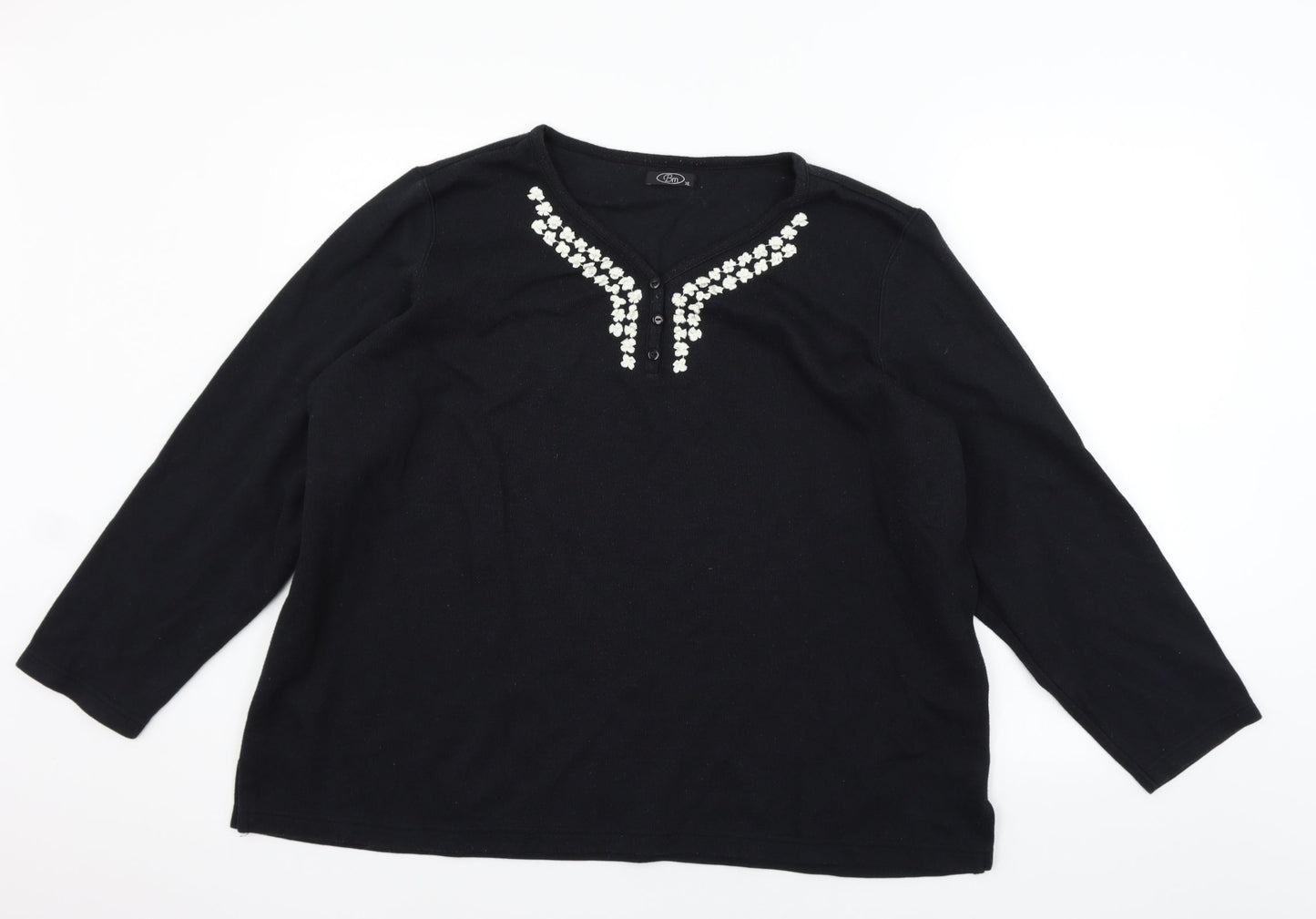 Womens UK Size XL BM Black Pullover Jumper