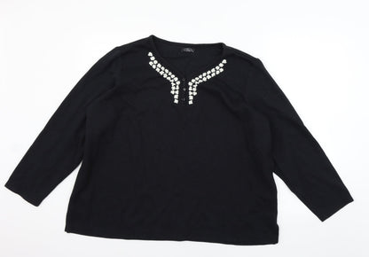 Womens UK Size XL BM Black Pullover Jumper