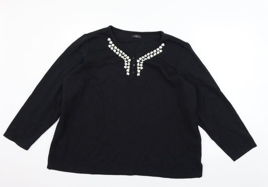 Womens UK Size XL BM Black Pullover Jumper