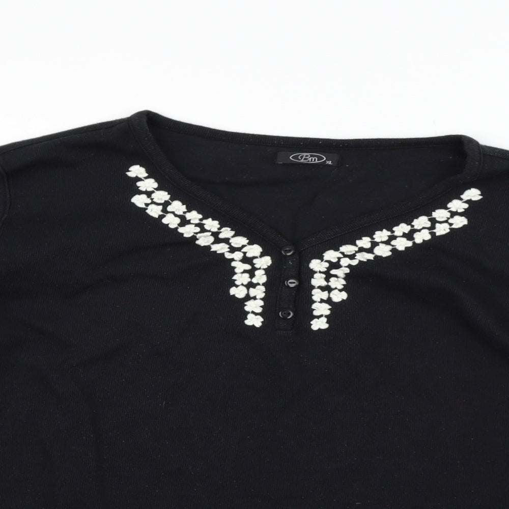 Womens UK Size XL BM Black Pullover Jumper
