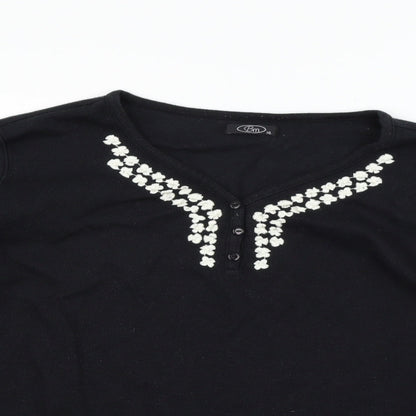 Womens UK Size XL BM Black Pullover Jumper