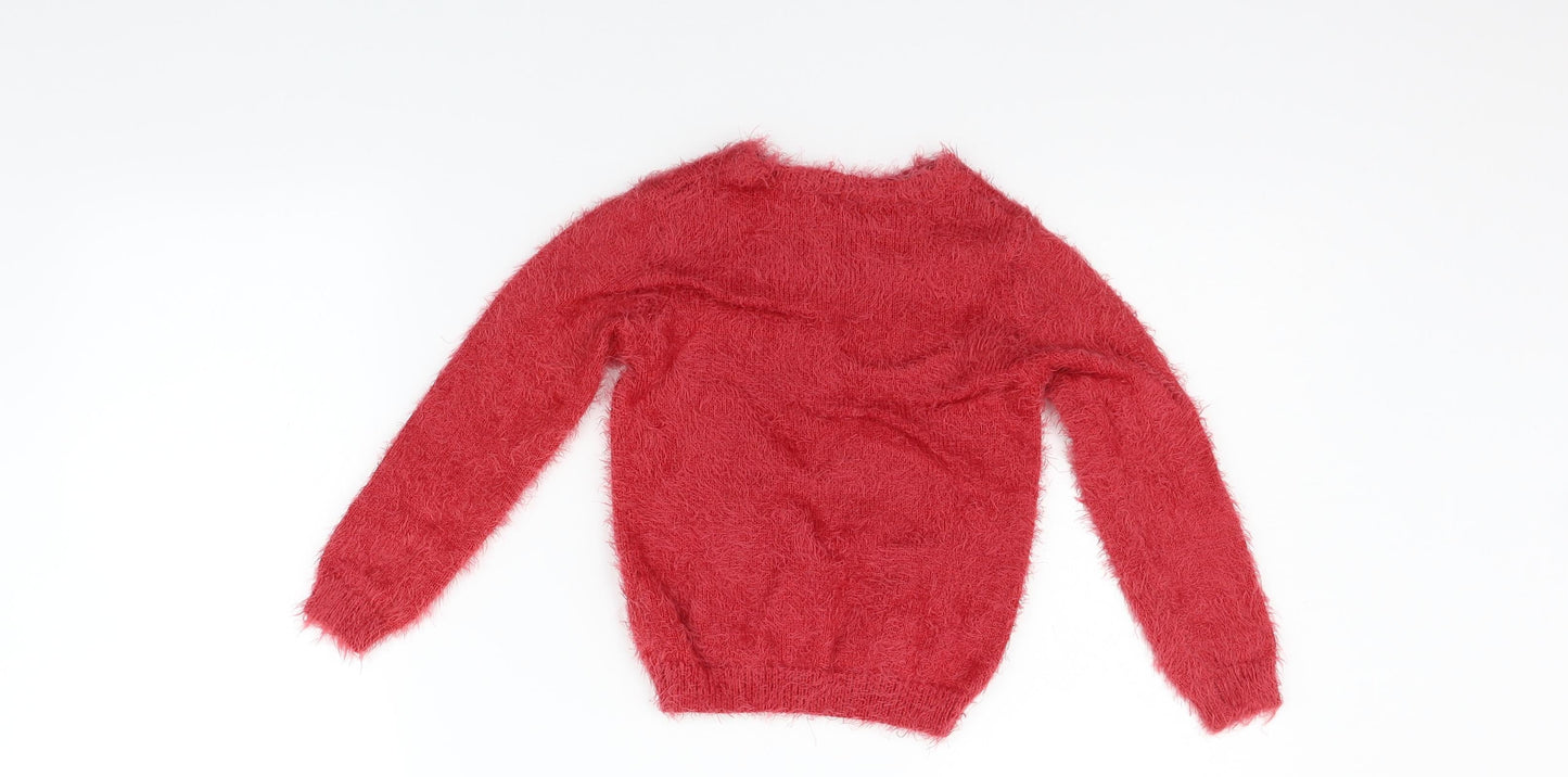 In Extenso Girls Red   Pullover Jumper Size 6 Years