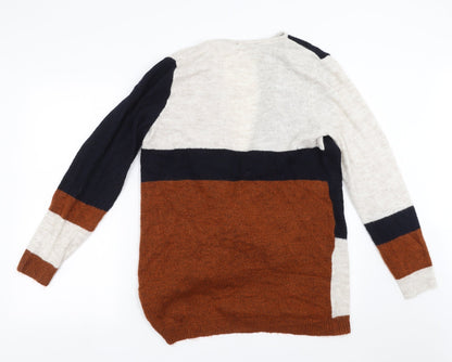 Womens UK Size 14 Evans Brown Cardigan Jumper