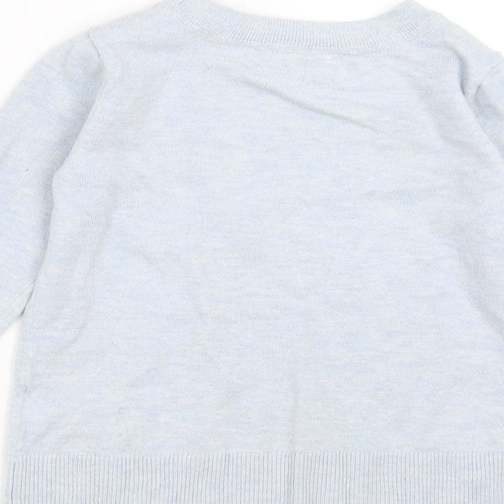 Gap Girls Blue  Knit Pullover Jumper Size 6-7 Years  - dog
