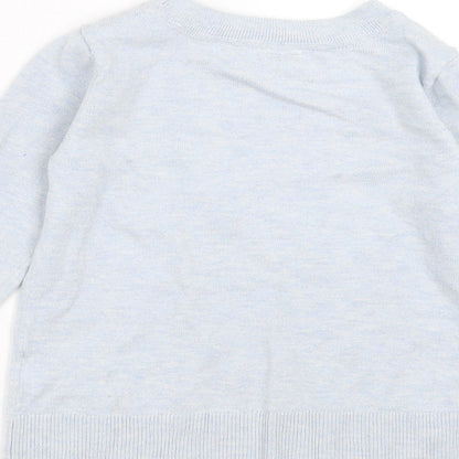 Gap Girls Blue  Knit Pullover Jumper Size 6-7 Years  - dog