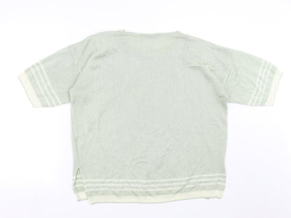 Noughts & Croxxes Womens Green  Knit Pullover Jumper Size L