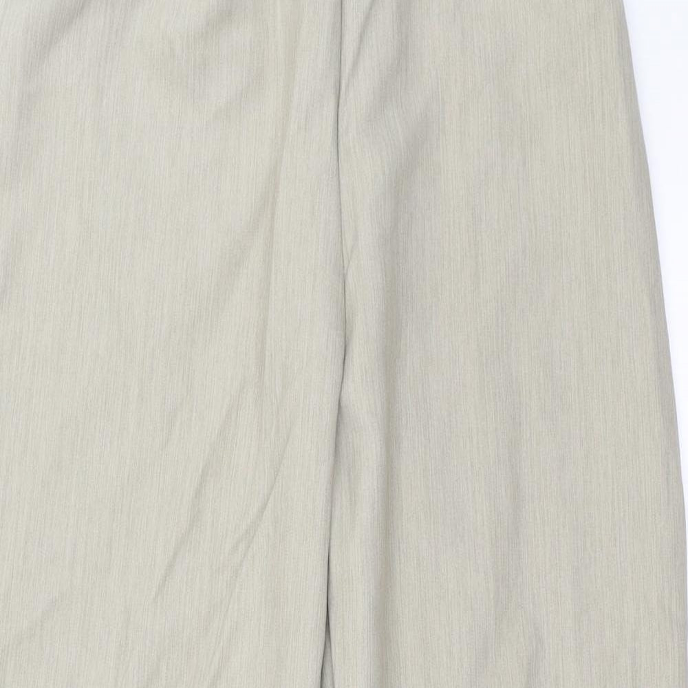 Womens UK Size 14 Preworn Regular Fit  Beige Trousers
