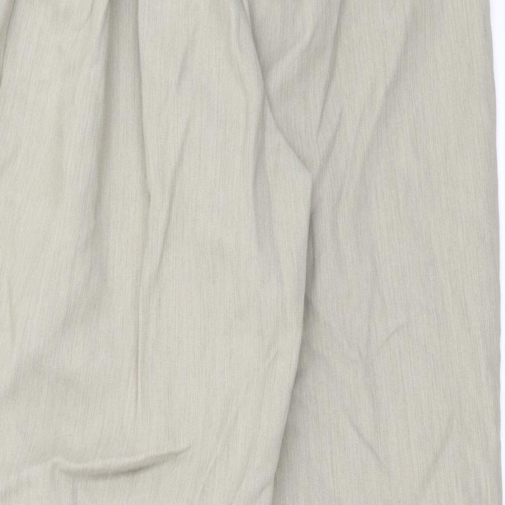 Womens UK Size 14 Preworn Regular Fit  Beige Trousers