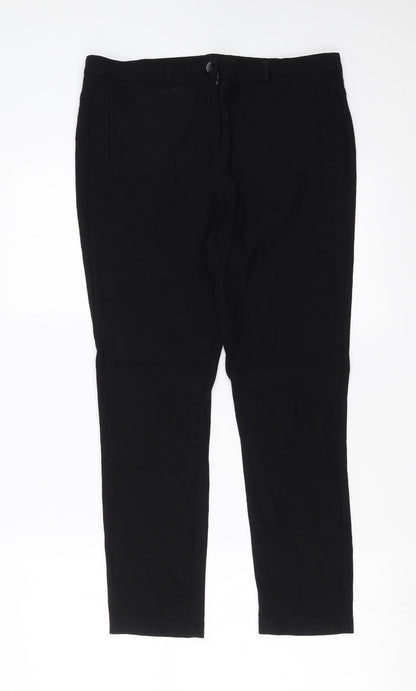 Womens UK Size 34 in Preworn Slim Fit  Black Trousers