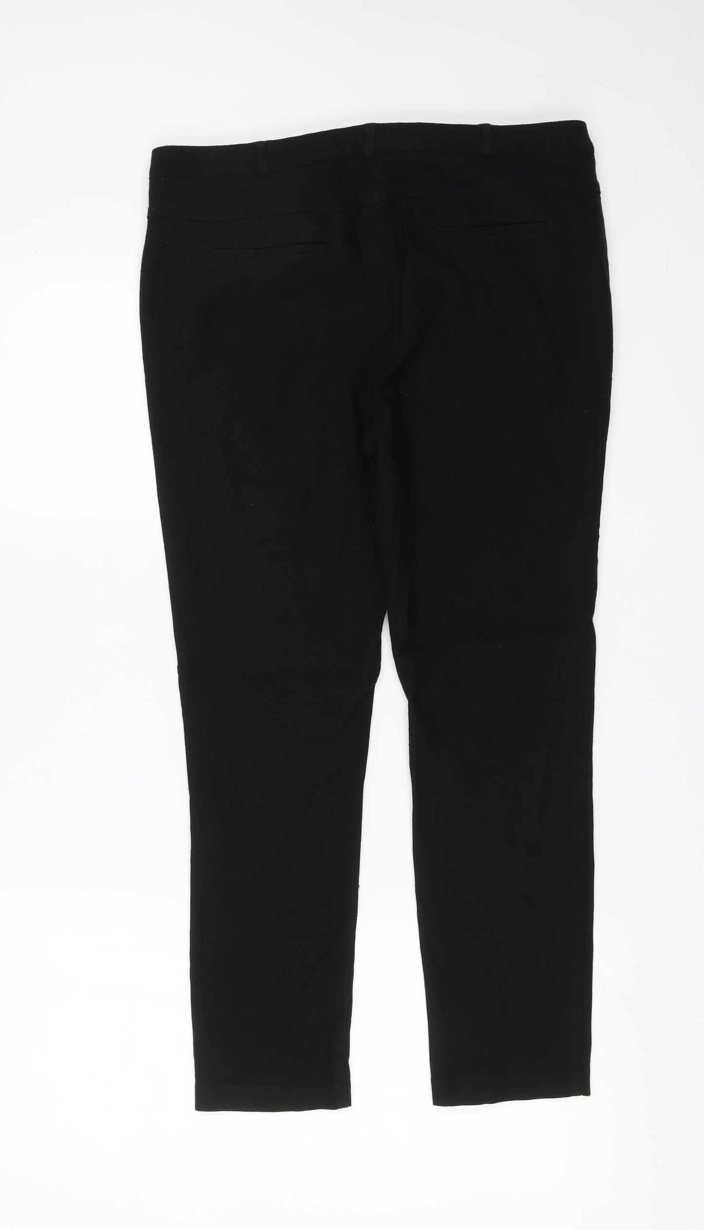 Womens UK Size 34 in Preworn Slim Fit  Black Trousers