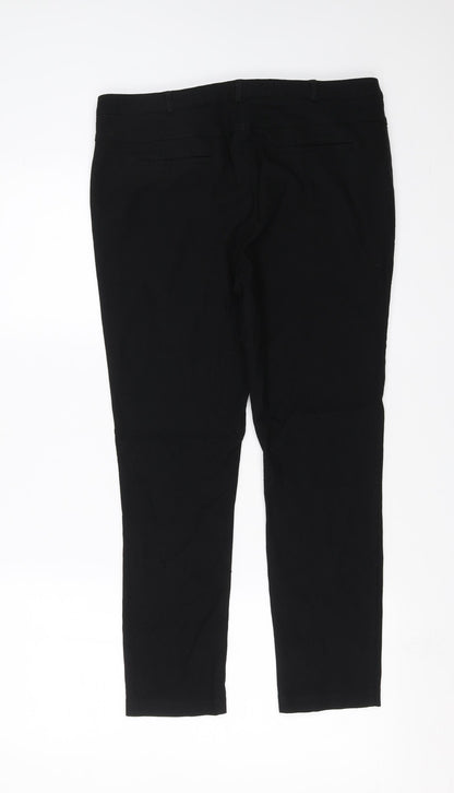 Womens UK Size 34 in Preworn Slim Fit  Black Trousers