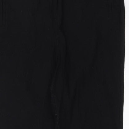 Womens UK Size 34 in Preworn Slim Fit  Black Trousers