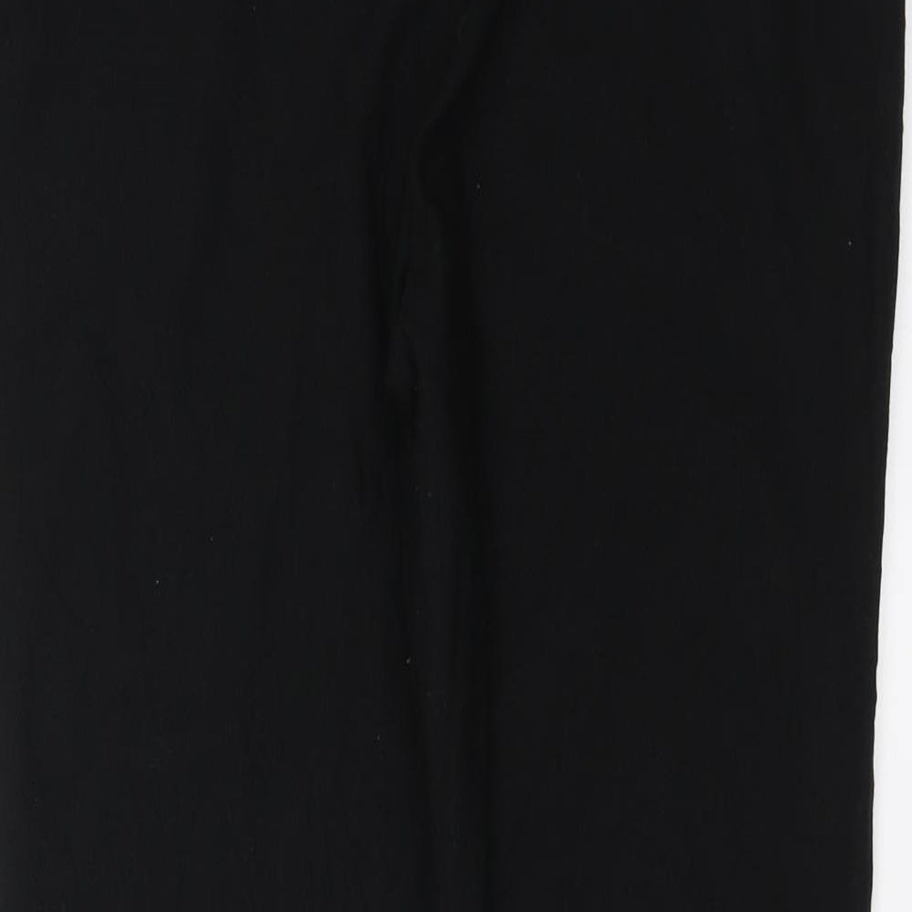 Womens UK Size 34 in Preworn Slim Fit  Black Trousers