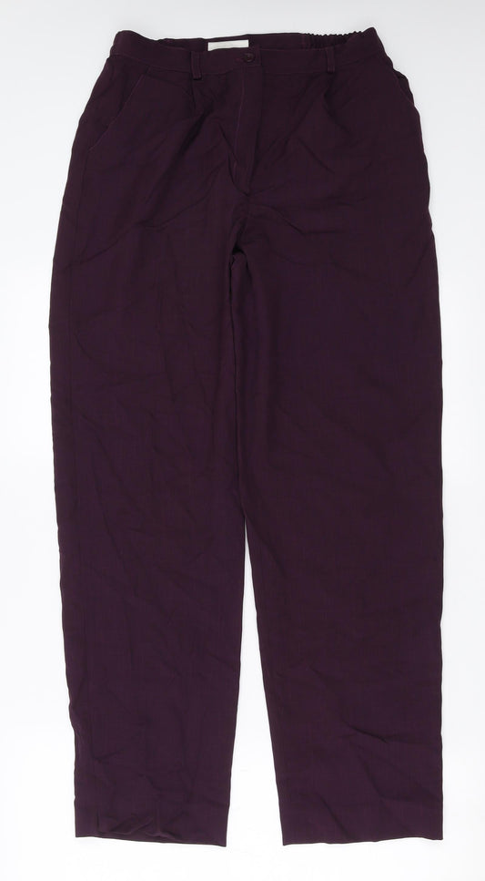 Bonmarché Womens Purple   Trousers  Size 12 L29 in