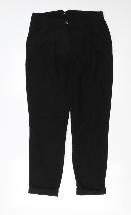 Womens UK Size 12 H&M Regular Fit  Black Trousers