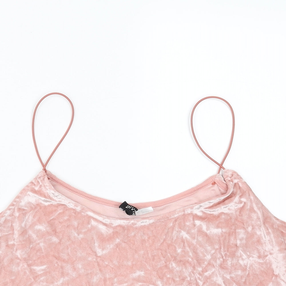 Womens UK Size L Divided by H&M Pink Camisole Blouse