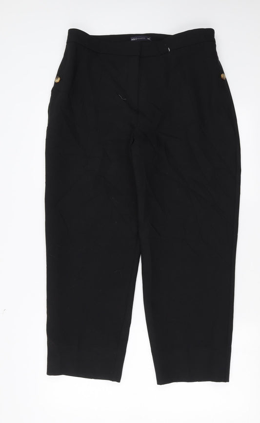 Womens UK Size 14 Marks and Spencer Regular Fit  Black Trousers