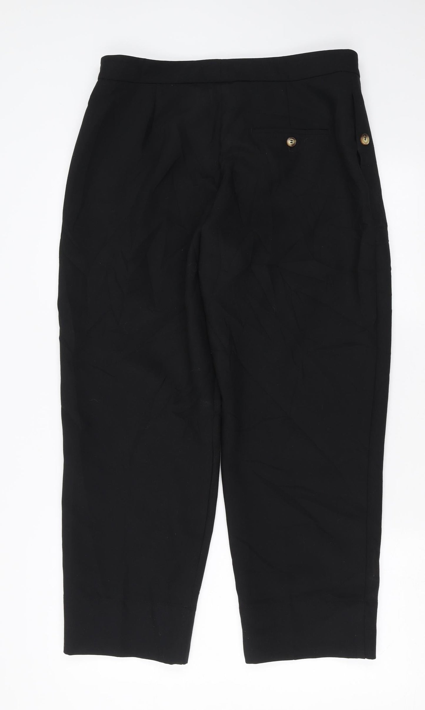 Womens UK Size 14 Marks and Spencer Regular Fit  Black Trousers
