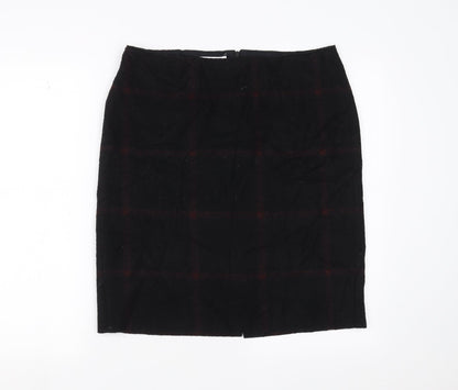 Gerry Weber Womens Black Check  Straight & Pencil Skirt Size 34 in